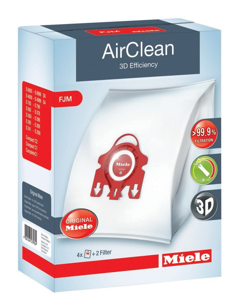Miele AirClean 3D FJM Dust Bags, 4-pk A1