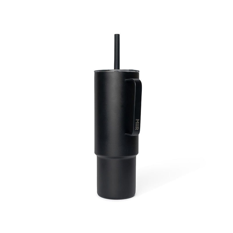 MiiR Stainless Steel Insulated All Day Straw Cup with Handle, Black, 32-oz X0