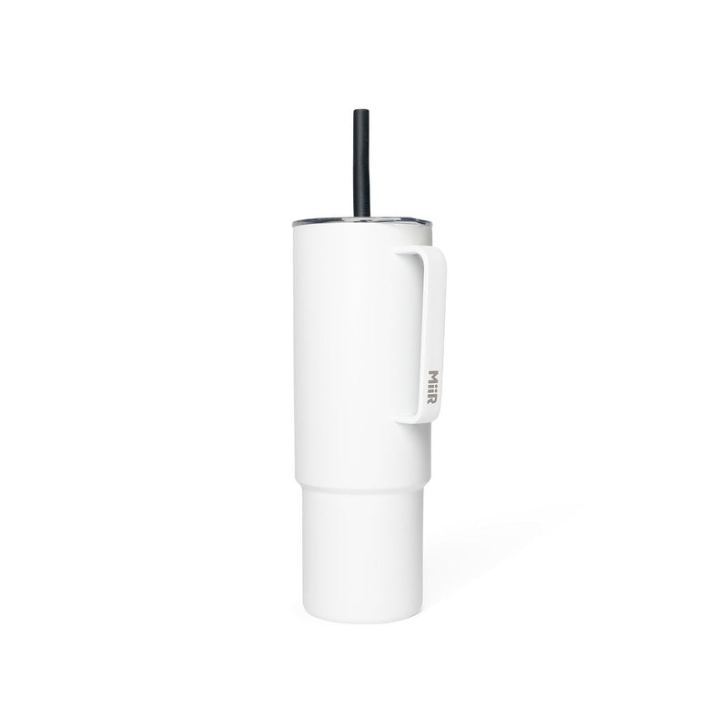 MiiR Stainless Steel Insulated All Day Straw Cup with Handle, White, 32-oz T3