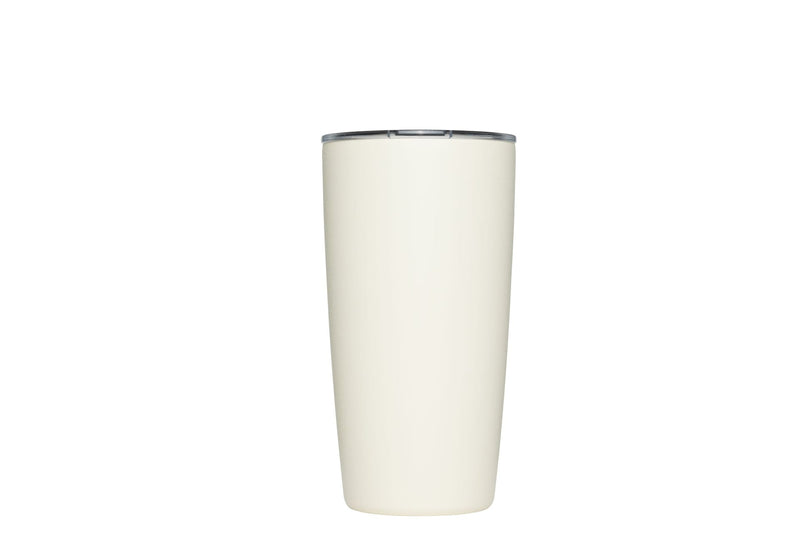 MiiR Stainless Steel Insulated Travel Tumbler with Press-Fit Slide Lid, Sandstone White, 16-oz Y1