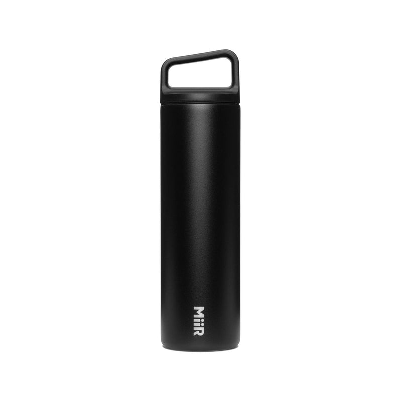 MiiR Wide Mouth Stainless Steel Insulated Travel Water Bottle, Black, 20-oz L7