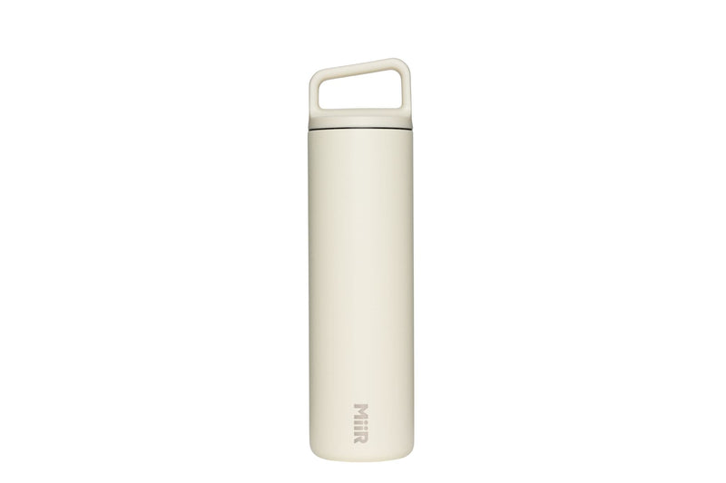 MiiR Wide Mouth Stainless Steel Insulated Travel Water Bottle, Sandstone White, 20-oz F1