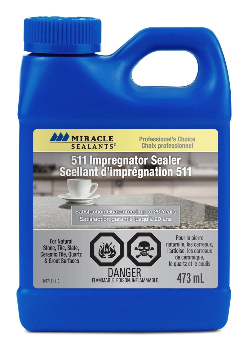 Miracle Sealants 511 Impregnator Sealer For Stone, Ceramic, Quartz, Granite, Clear, 473-mL Q1