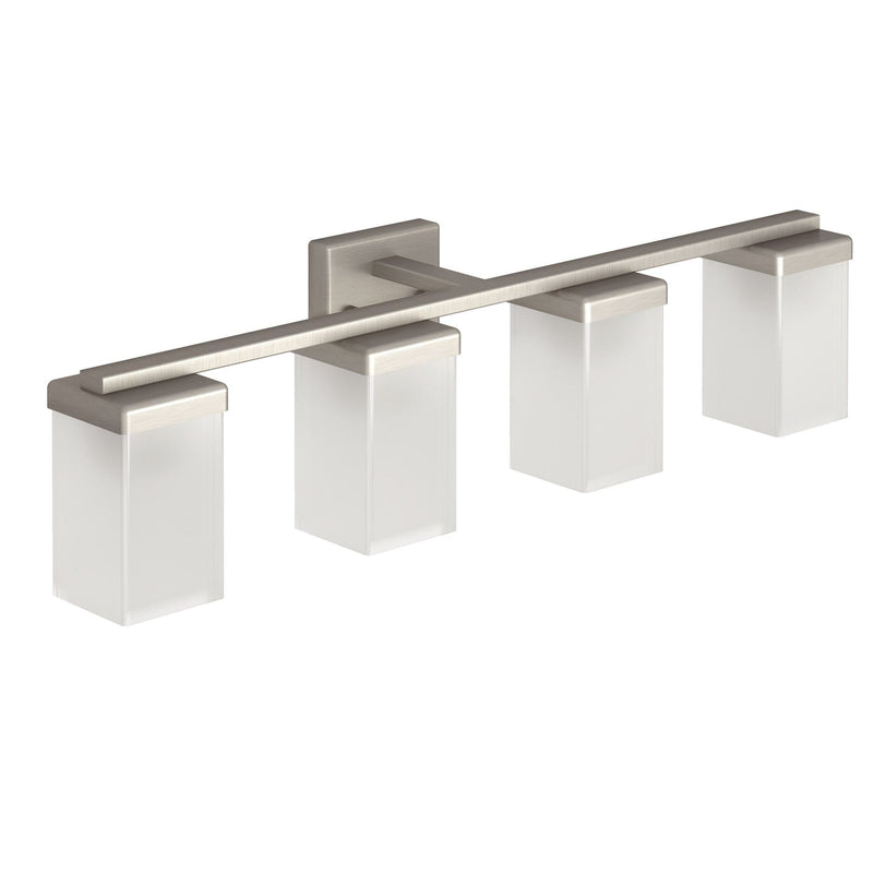 Moen 90-Degree Vanity Lighting Fixture, Brushed Nickel, 4-L H3