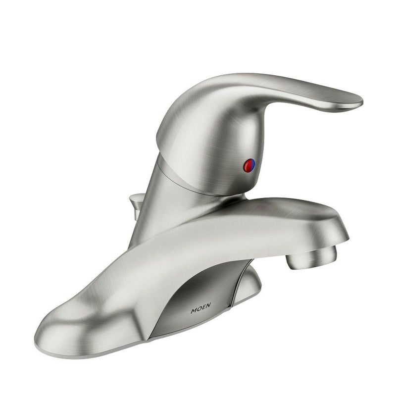 Moen Adler Single Handle Bathroom Faucet, Spot Resist Brushed Nickel W3