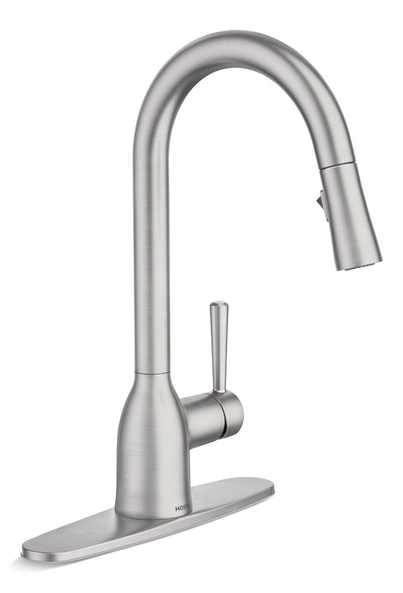 Moen Adler Single Handle Pulldown Kitchen Faucet, Spot Resist Stainless O8