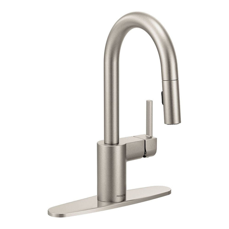 Moen Align Single Handle High Arc Pull Down Sprayer Kitchen Faucet, Stainless Steel A7