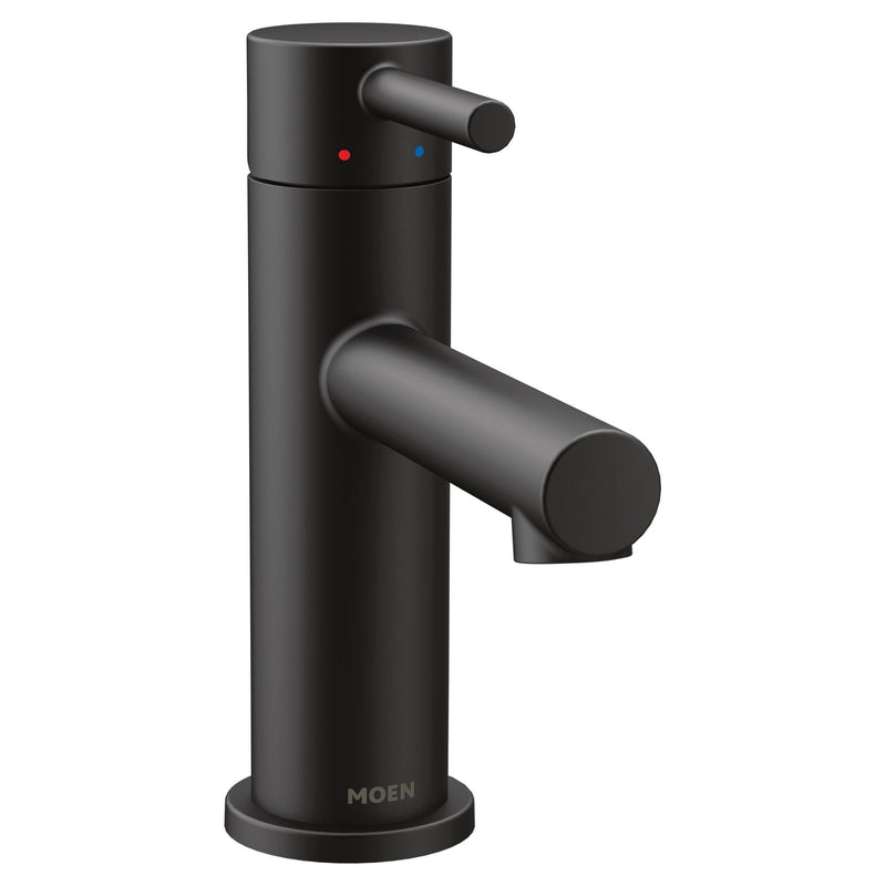 Moen Align Single Handle Single Hole Bathroom Sink Faucet, Matte Black G7