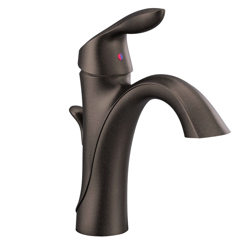 Moen Align Single Handle Single Hole Bathroom Sink Faucet, Rubbed Bronze Y7