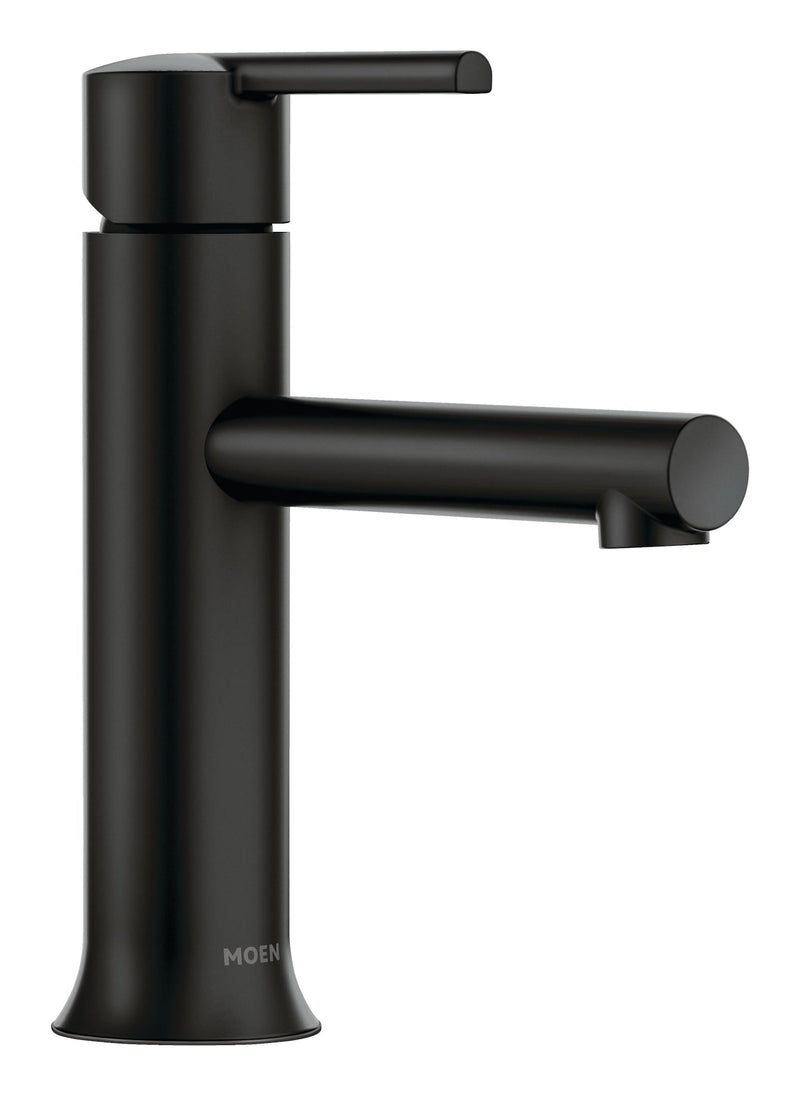 Moen Arlys Single Handle Bathroom Faucet, Matte Black R9