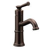 Moen Belfield Single Handle High Arc Single Hole Bathroom Sink Faucet, WaterSense Certified, Oil Rubbed Bronze