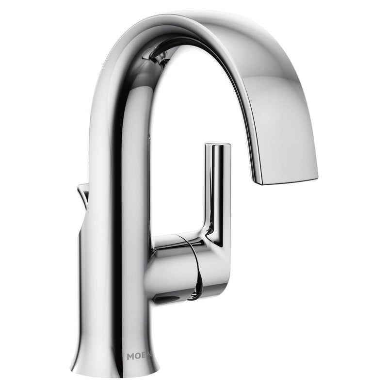 Moen Doux Single Handle High Arc Bathroom Sink Faucet, Chrome T1