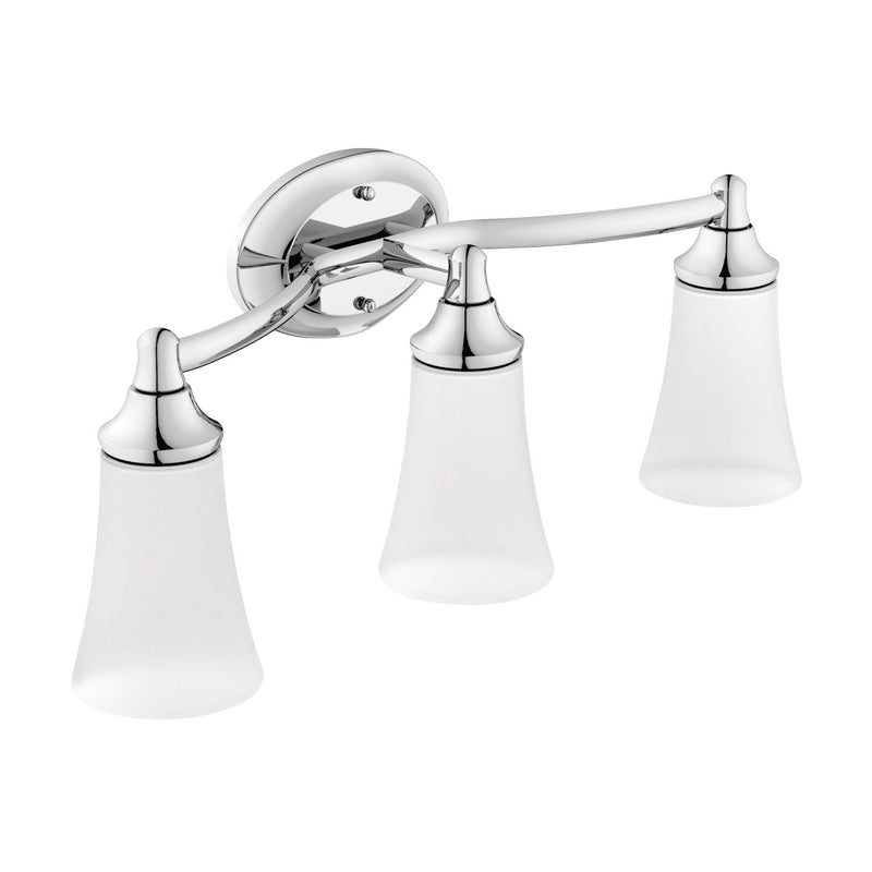 Moen EVA 3-Light Vanity Lighting Fixture, Chrome O6