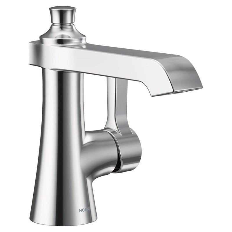 Moen Flara Single Handle Single Hole Bathroom Sink Faucet, Chrome R2