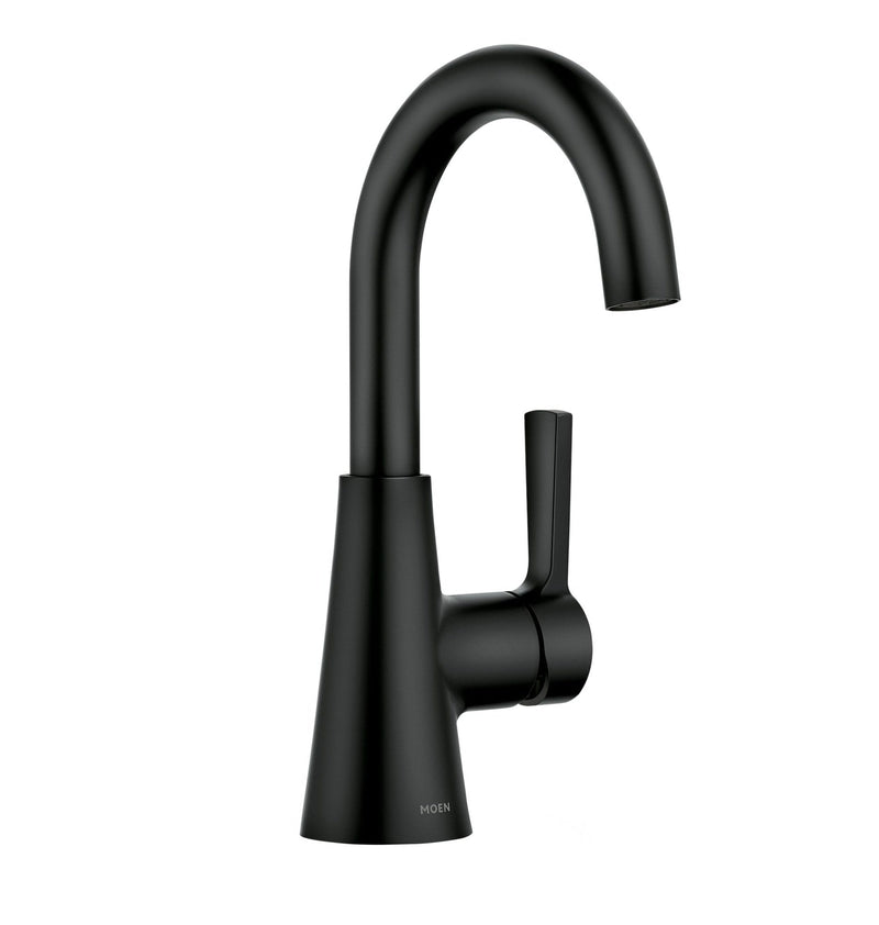 Moen Mikah Single Handle Bathroom Faucet, Matte Black Z4