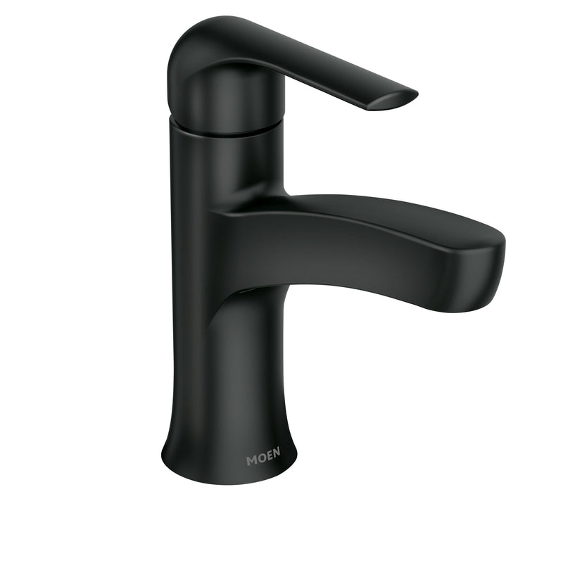 Moen Tilson Single-Handle Matte Black Bathroom Lavatory/Bathroom Sink Faucet Q9