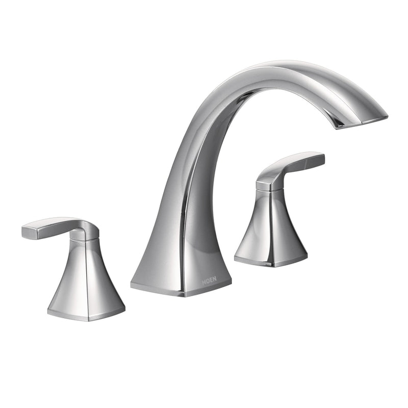 Moen Voss 2-Handle Deck Mount Roman Tub Faucet Trim Kit, Valve Required, Chrome Q8