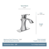 Moen Voss Double Handle High Arc Single Hole Bathroom Sink Faucet, WaterSense Certified, Oil Rubbed Bronze
