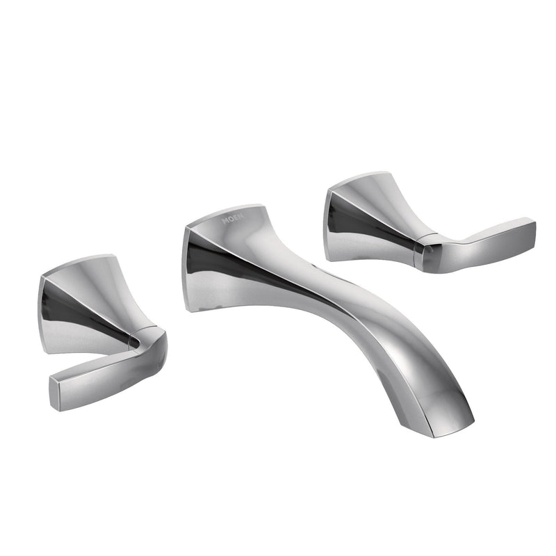 Moen Voss Two-Handle Wall Mount Bathroom Faucet Trim Kit (Valve Required), Chrome Y6