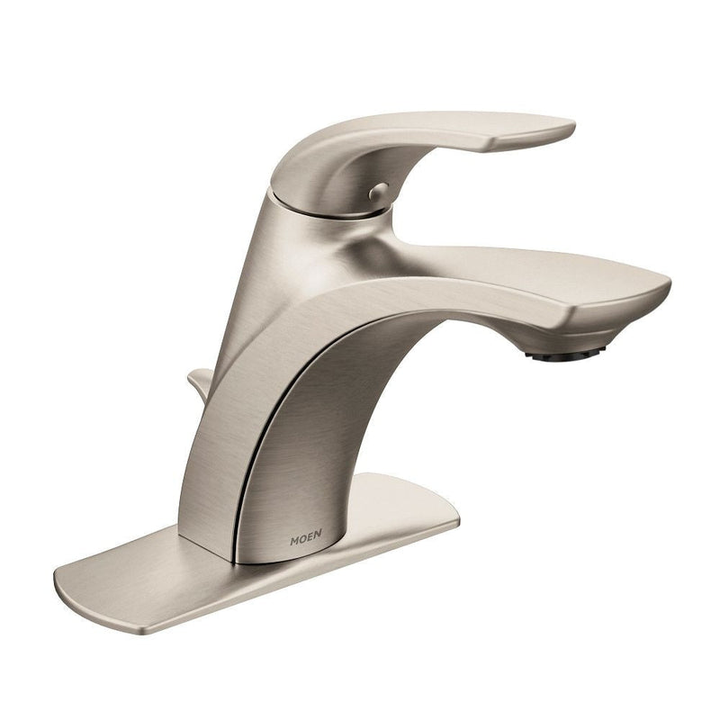 Moen Zarina Single Handle Bathroom Faucet, Spot Resist Brushed Nickel K0