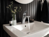 Moen Zarina Single Handle High Arc Bathroom Faucet, Chrome