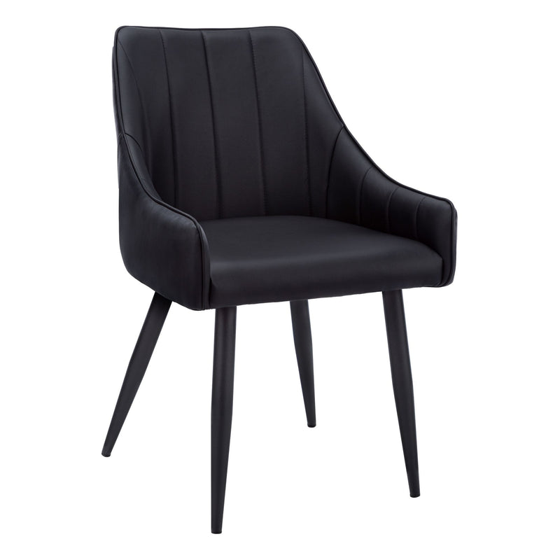 Monarch Tufted Leather Look Dining Chair Set, 2-pc B1