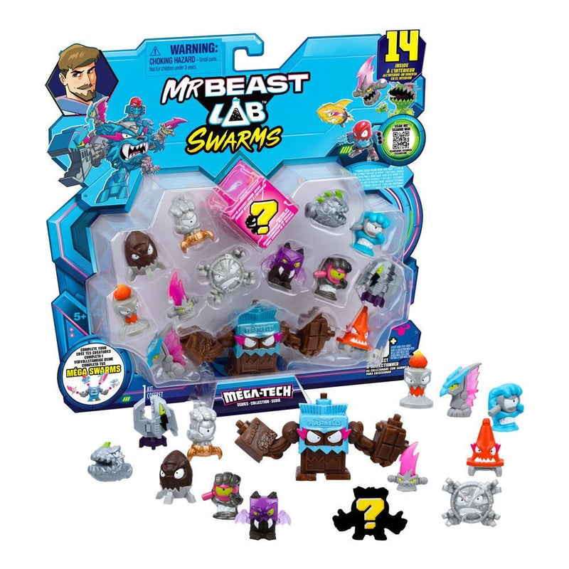 Moose Mr. Beast Lab Swarms Hyper Fusion Series Mega Lab Pack, 14-pc, Assorted Figures Z5
