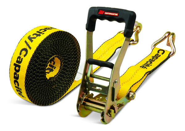 MotoMaster 10,000-lb Commercial Ratchet Tie Down Straps, with Ultra Padded Handles, 2-in x 30-ft Z7