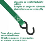 MotoMaster 1,500-lb Ratchet Tie Down, with Padded D-Handle, 1-in x 14-ft, 4-pk, Green
