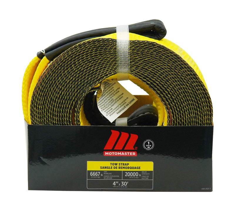 MotoMaster 20,000-lb Tow Strap, 4-in x 30-ft X8