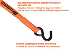 MotoMaster 3,000-lb Heavy Duty Ratchet Tie Down Strap, Non-Padded, 1-in x 14-ft
