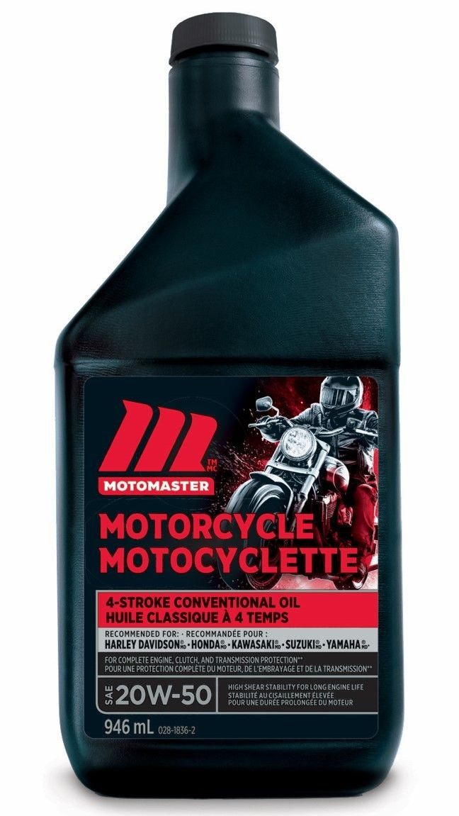 MotoMaster 4-Stroke Motorcycle Oil SAE, 946-mL E7