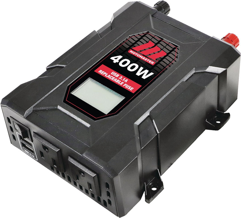 MotoMaster 400W Power Inverter with LCD Screen, Grey O7