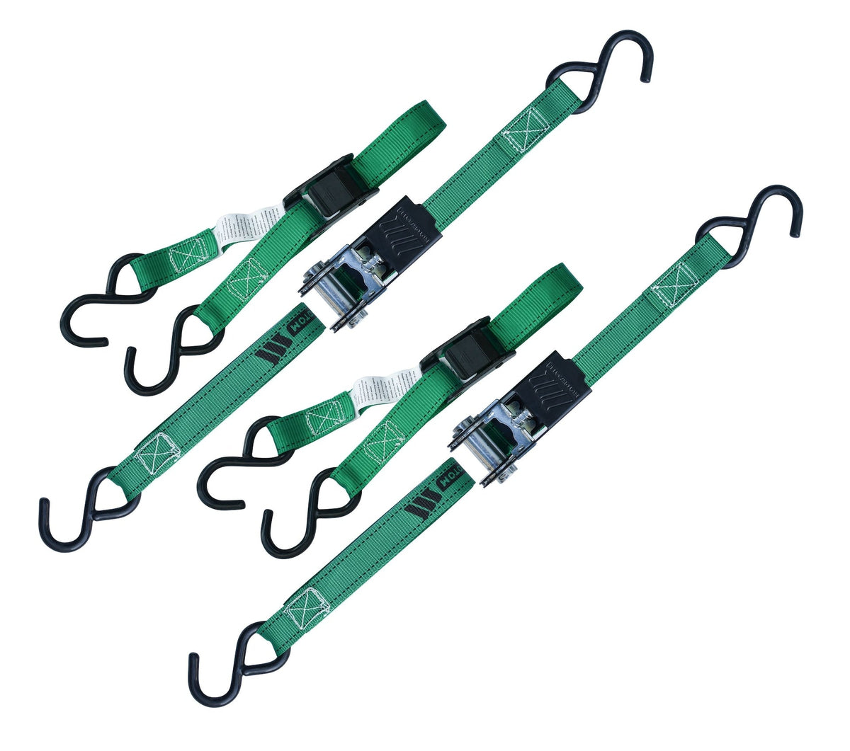 MotoMaster 900-lb Ratchet/Cambuckle Tie-Down Straps, Non-Padded, 1-in x 10-ft, 4-pk
