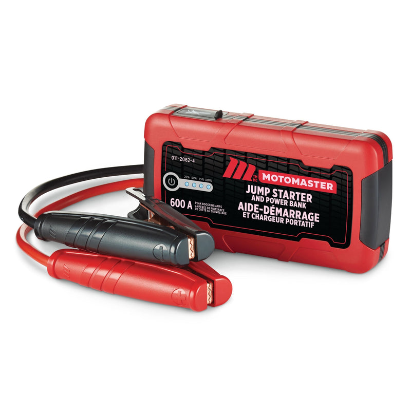 MotoMaster Booster Pack/Jump Starter & USB Power Bank, Lithium-ion, 600-Amp, 12V T1