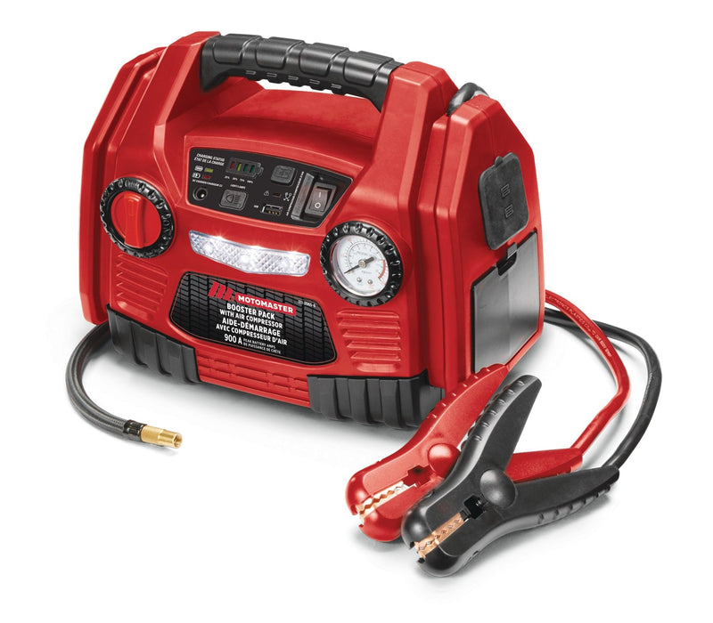 MotoMaster Booster Pack/Jump Starter, with Air Compressor, 900 Peak Amp, 12V L6
