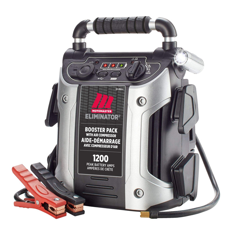 MotoMaster Eliminator Booster Pack with Air Compressor, 1200A O8