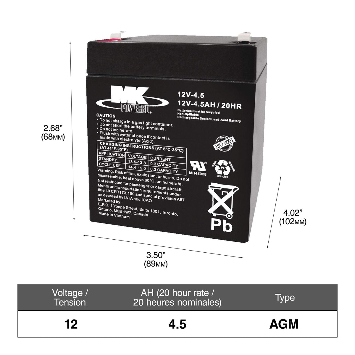 MOTOMASTER Group Size 47 (H5/L2) Battery, 600 CCA