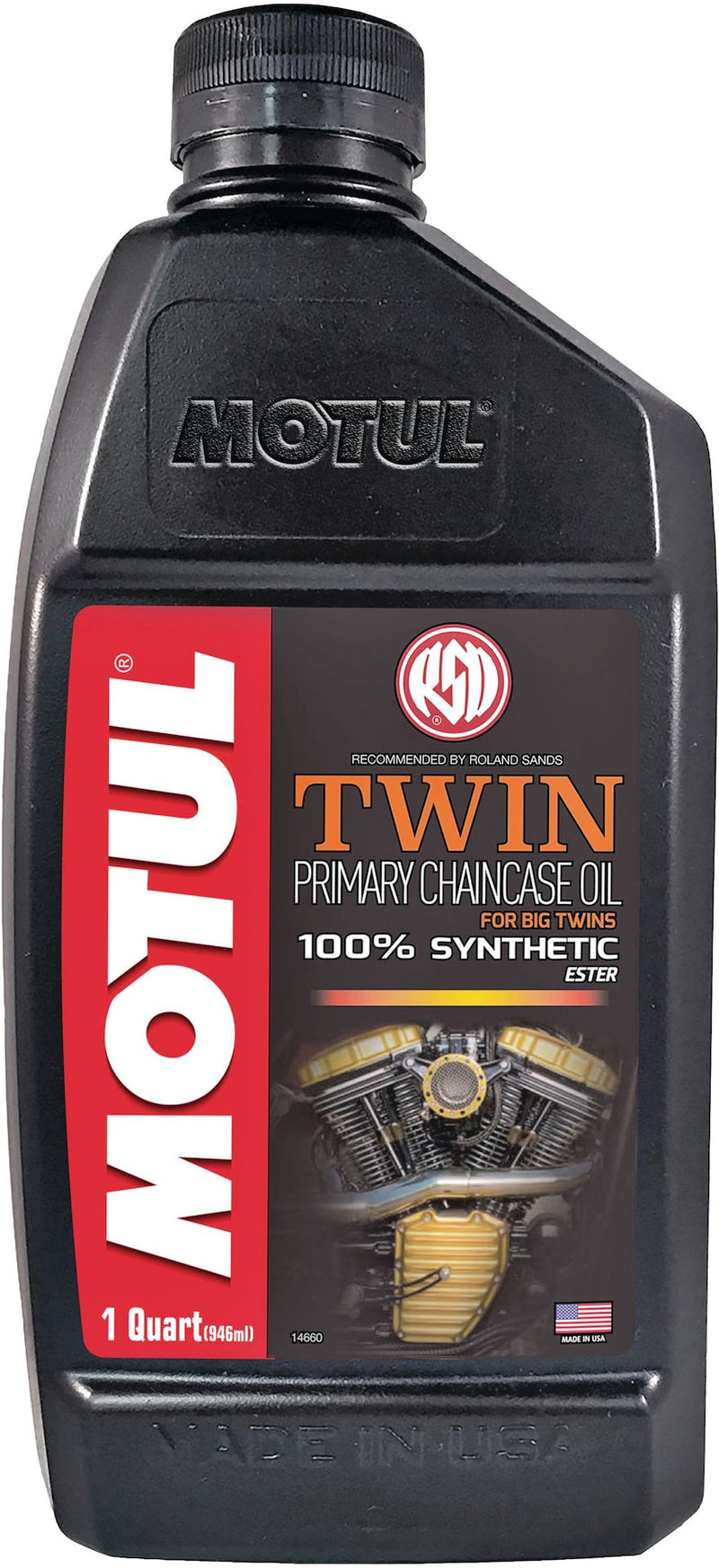 Motul Twin Synthetic Primary Chain Case Motorcycle Oil, 1-L Q3