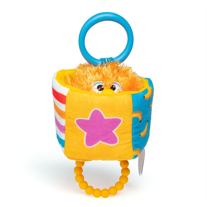 Ms. Rachel Herbie Sensory Take-Along Toy, Baby Swing & Baby Stroller Teething Toys with Rattle & Clip, Toddler Toys G2