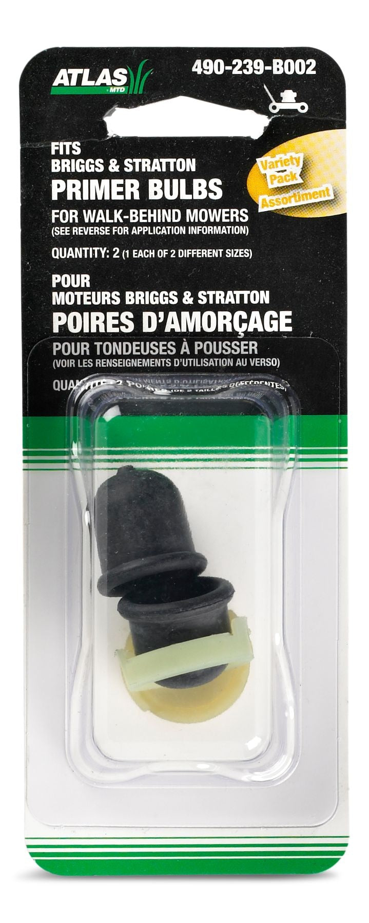 MTD Briggs & Stratton Lawn Mower Engine Primer Bulbs, 2-Pc B1