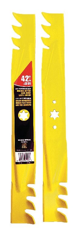 MTD Xtreme 3-in-1, 2-Blade Replacement Set for 42-in Lawn Tractor Cutting Decks, Yellow V3