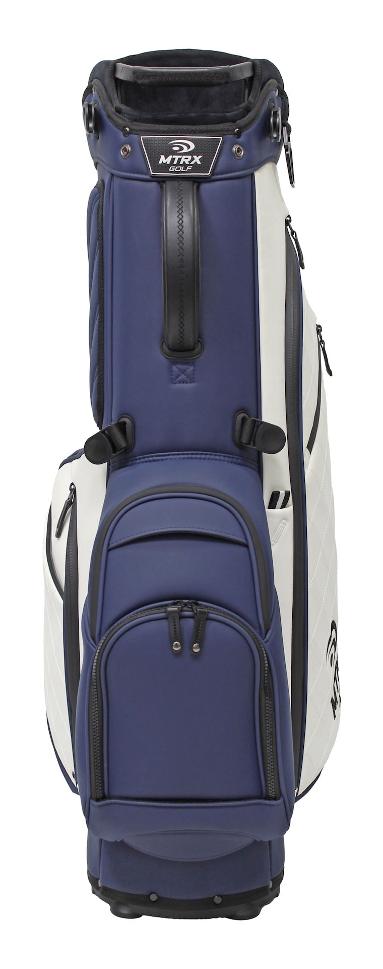 MTRX 5-Way Top Polyurethane Golf Stand Bag, White/Navy N5