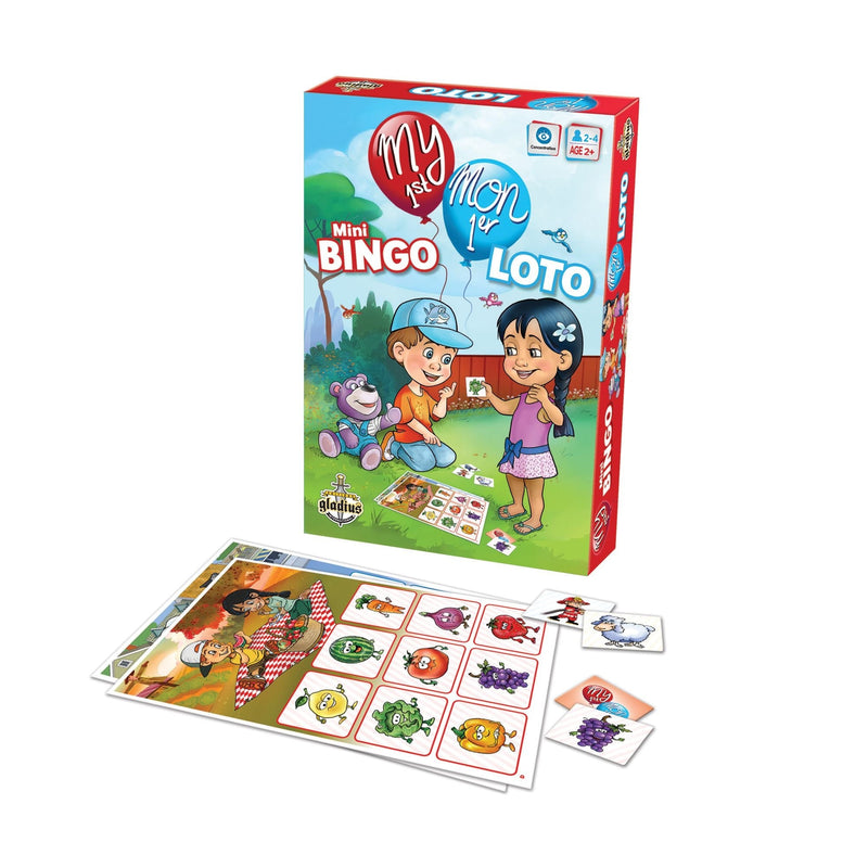 My 1st Mini Bingo Board Game, Bilingual, Ages 2+ H3