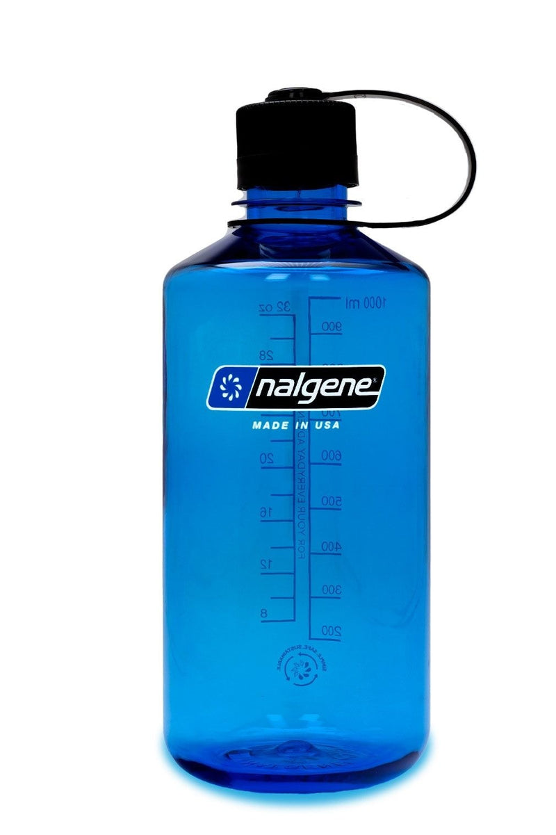 Nalgene Sustain Narrow Mouth Water Bottle, Slate Blue, 1 L J7