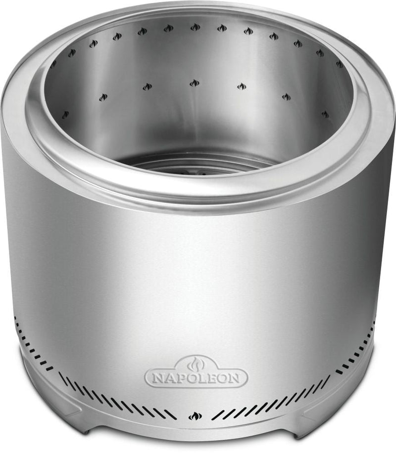 Napoleon Timberwolf Outdoor Smokeless Multi-Fuel Fire Pit, Stainless Steel, 22-in E7