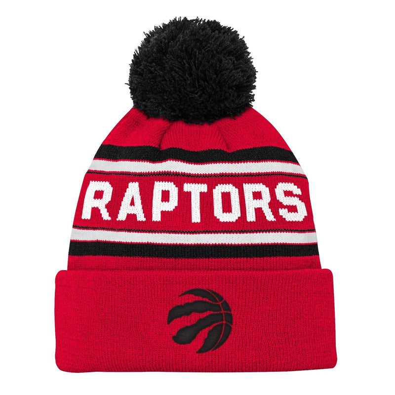 NBA Raptors Jacquard Cuffed Knit With Pom, Acrylic Knit, Regular Size Y5