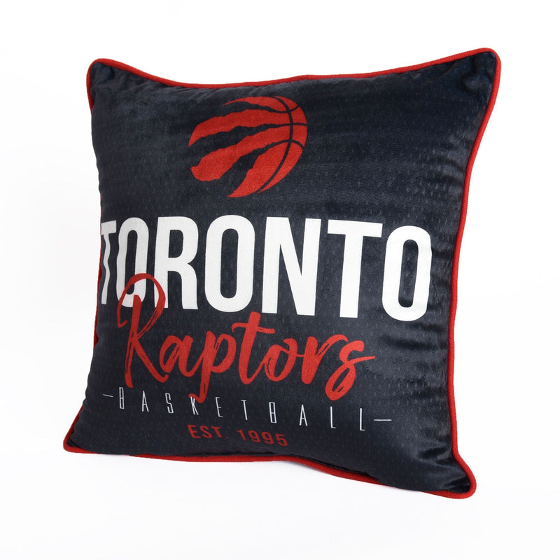 NBA Toronto Raptors Basketball Est. 1995 Décor Throw Pillow For Fans, Black, 18-in x 18-in W1