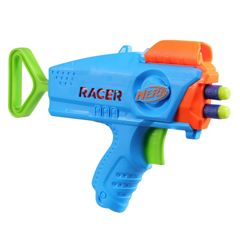 NERF Elite Junior Racer Easy-Play Dart Blaster, Includes 4 Darts, Ages 6+ P0
