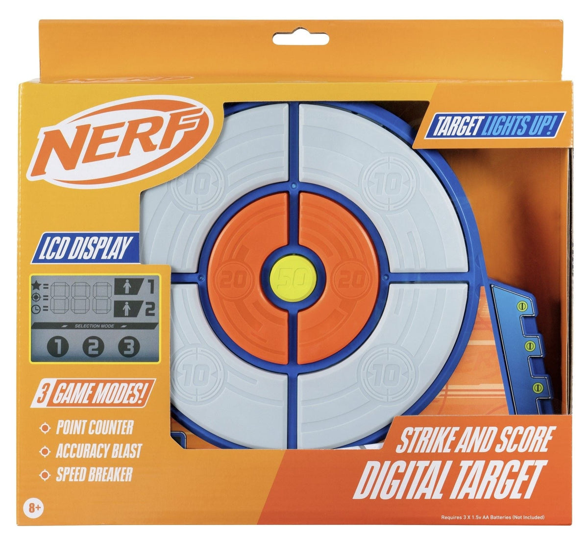NERF Strike and Score Dart Blaster Digital Target for Ages 8+
